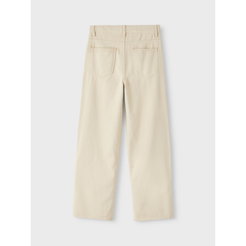 LMTD Colizza Højtaljede Brede Bukser - Oatmeal