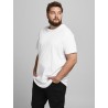 JACK & JONES Plus Noa Basic T-shirt Med Ekstra Længde  - Hvid