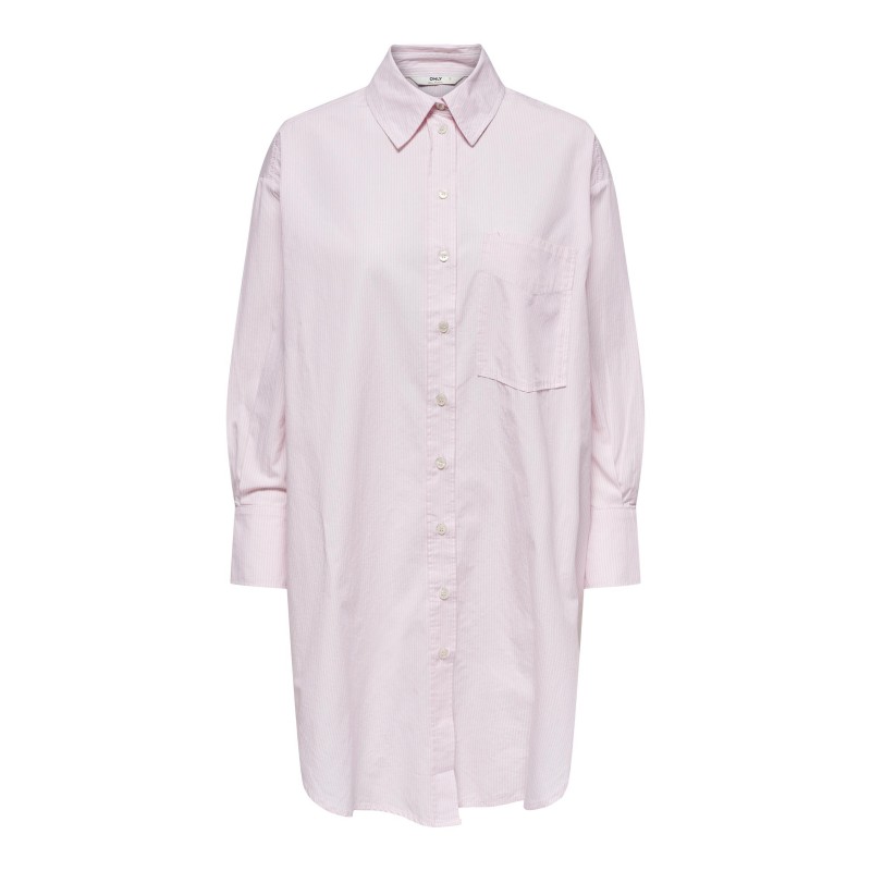 Only Mathilde oversized bomulds skjorte - Parfait Pink