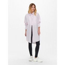 Only Mathilde oversized bomulds skjorte - Parfait Pink