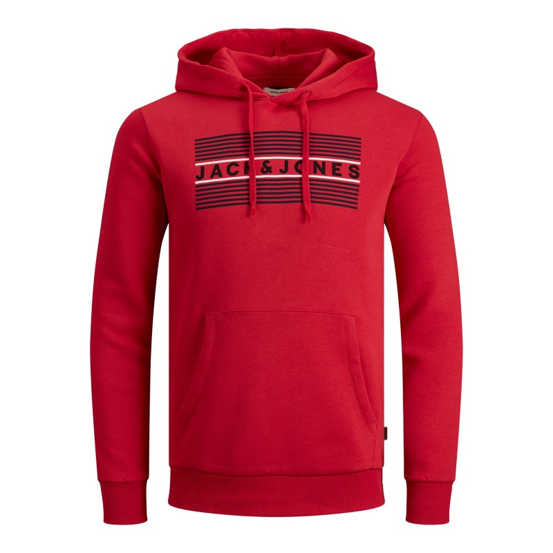 Jack & Jones Corp Logo Hoodie - True Red