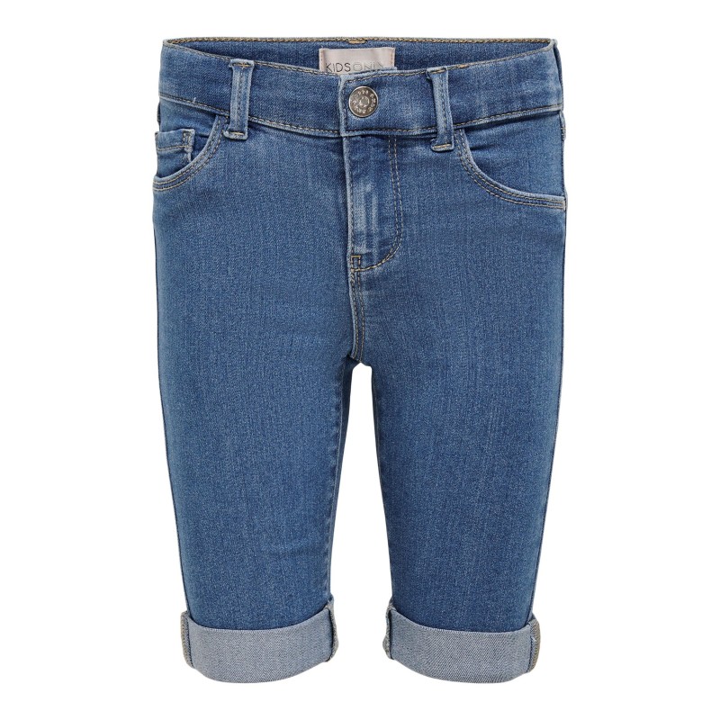 KIDS ONLY Grain Lang Denim Shorts - Medium Blue Denim