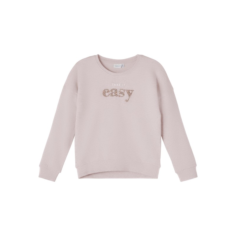 NAME It Kids Flonia "Take it easy" sweatshirt - Violet Ice