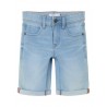 NAME IT Kids Sofus Lange Denim Shorts - Light Blue Denim