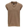 Only & Sons V-hals Strikvest - Chinchilla