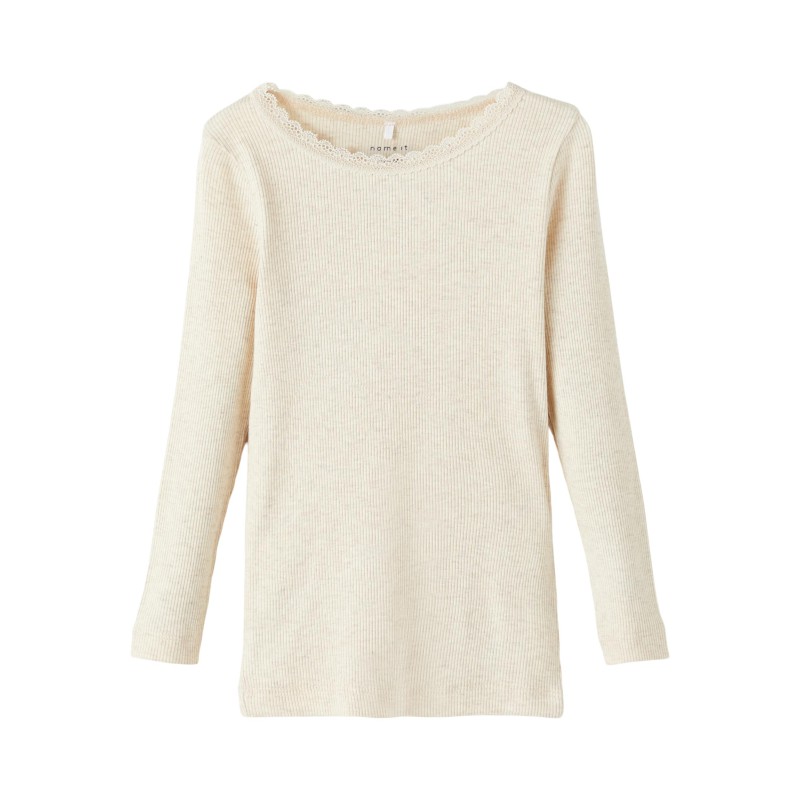 NAME IT langærmet rib bluse | Køb tøj med økologisk bomuld her