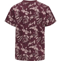 Hummel Hazel blomstret T-shirt - Windsor Wine