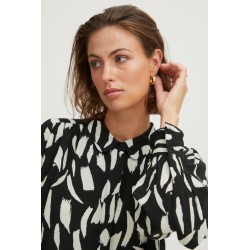 Fransa Geto Skjorte Med Grafisk Print - Sort