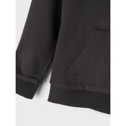 NAME IT Kids Leno sweat hoodie - Sort