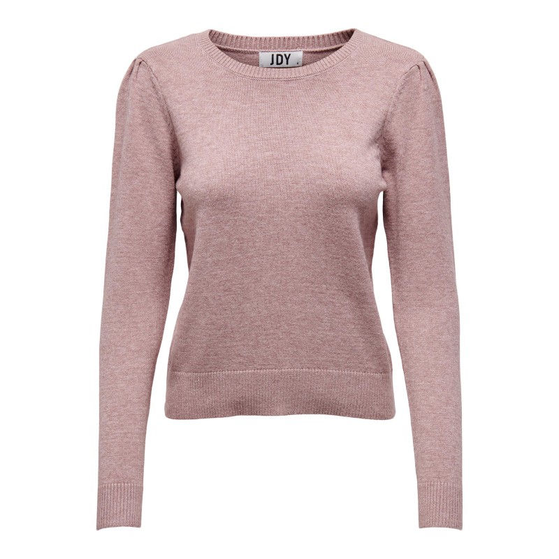 JDY Marco langærmet puff pullover - Woodrose