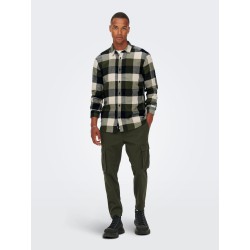 ONLY & SONS Gudmund L/S Ternet Skjorte - Forest Night