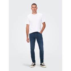 ONLY & SONS Loom Slim Jeans - Dark Blue Denim