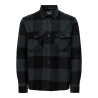 ONLY & SONS Milo Langærmet Ternet Overshirt - Dark Navy