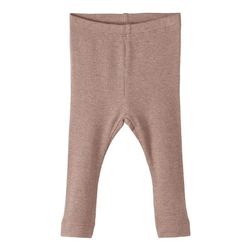 NAME IT Baby Rib Leggings - Brown Lentil