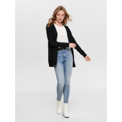 ONLY Lesly Langærmet Åben Strik Cardigan - Sort
