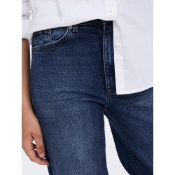 ONLY Juicy Brede Højtaljede Denim Jeans - Dark Blue Denim