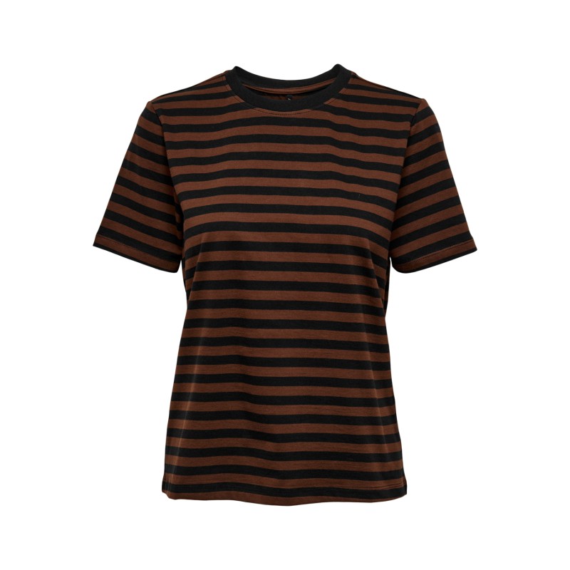 ONLY Lulu S/S Stripe Boxy Tee Jrs - Potting Soil