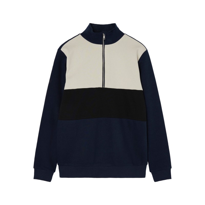 LMTD Nazip Langærmet Half Zip Sweat - Navy Blazer