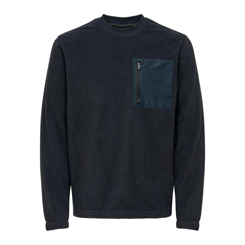 ONLY & SONS Nikolai Fleece Sweater - Dark Navy