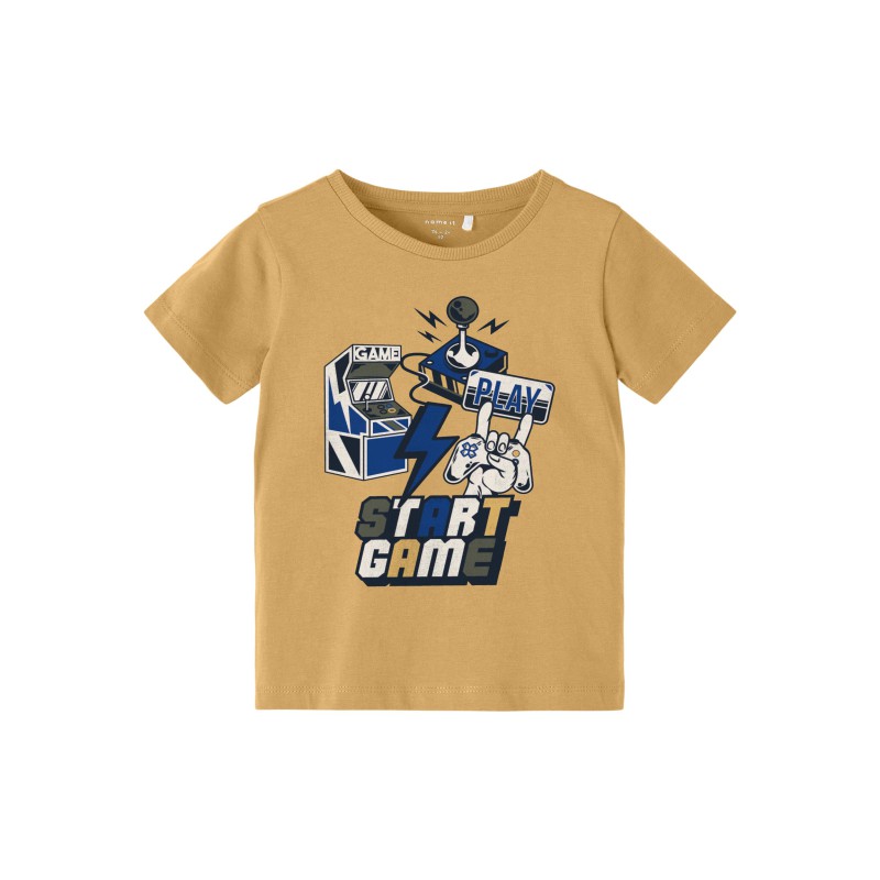 NAME IT Mini Konan Print T-shirt - Ochre