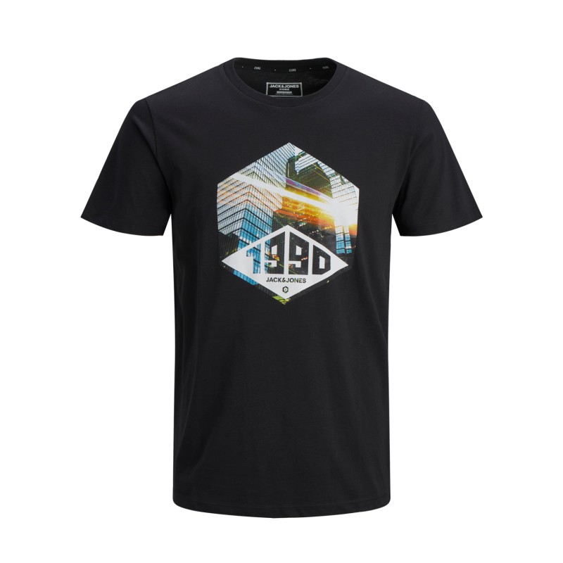 JACK & JONES Speed T-shirt - Black & Navy Peony