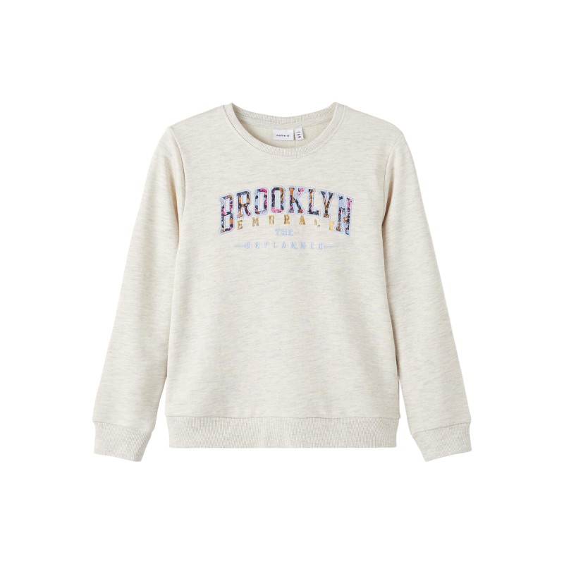 NAME IT Kids Lilas Langærmet Sweatshirt - Peyote Melange