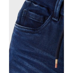 NAME IT Mini Bob Batimian Denim Fleece Jeans - Dark Blue Denim