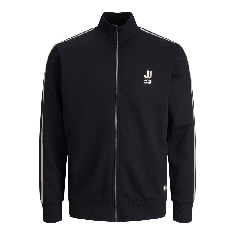 JACK & JONES PLUS Logan Højhalset Zip Sweatshirt - Sort