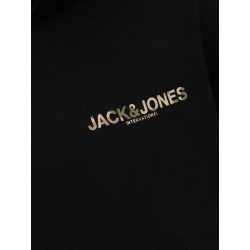 JACK & JONES JR Camo Sweat Hoodie - Sort
