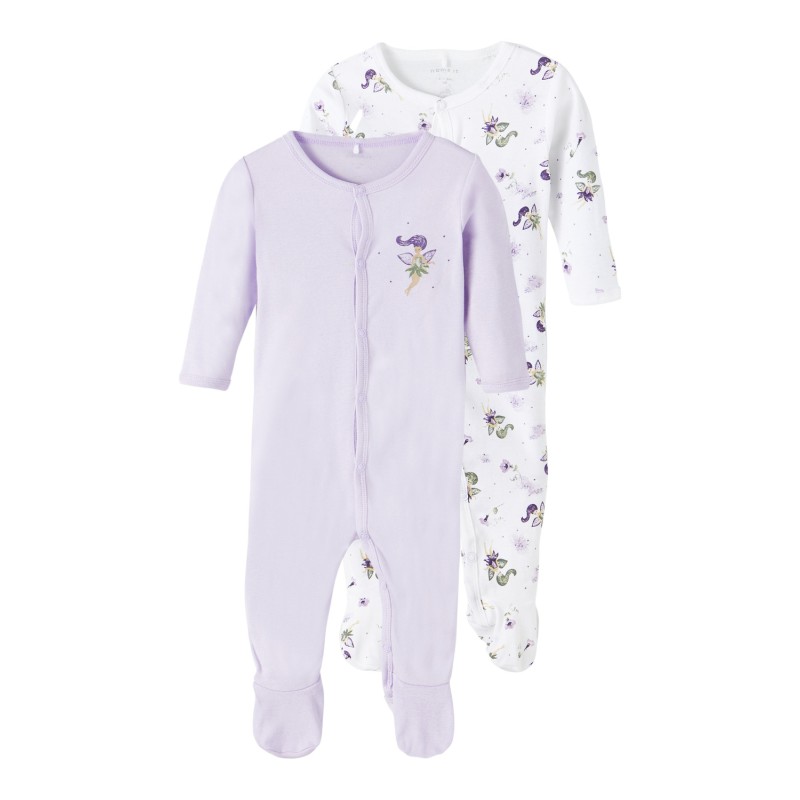 NAME IT Nightsuit 2P W/F Orchid Fairy - Orchid Petal