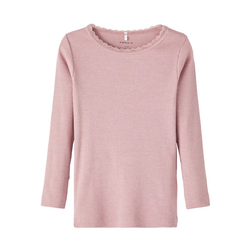 NAME IT Mini L/S Rib Bluse - Deauville Mauve