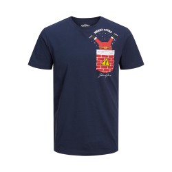 JACK & JONES Jul Lomme T-Shirt - Navy Blazer