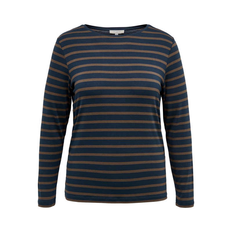 ONLY CARMAKOMA Wilma Langærmet Boatneck Top Jrs - Night Sky