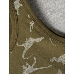 NAME IT Mini Tank Top Dino 2-pak - Olive Night