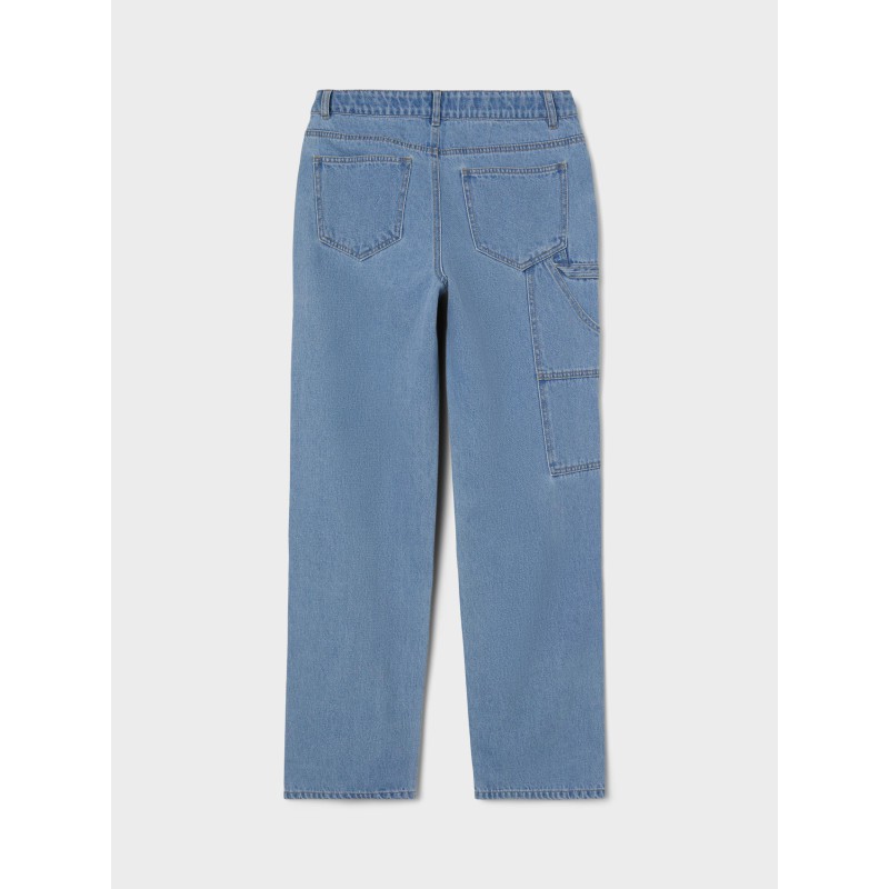 LMTD Workizza Dad Fit Bukser - Light Blue Denim