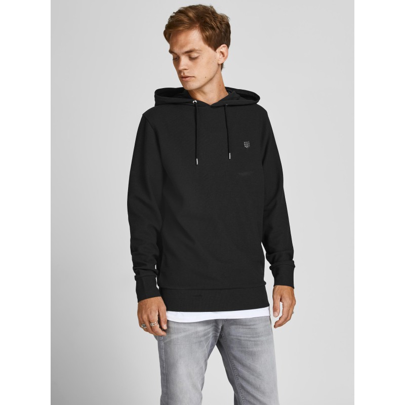 JACK & JONES Structure Sweat Hoodie - Sort