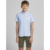 JACK & JONES Junior Oxford Kortærmet Skjorte - Cashmere blue