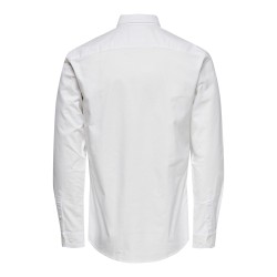 ONLY & SONS Neil Langærmet Oxford Skjorte - Hvid