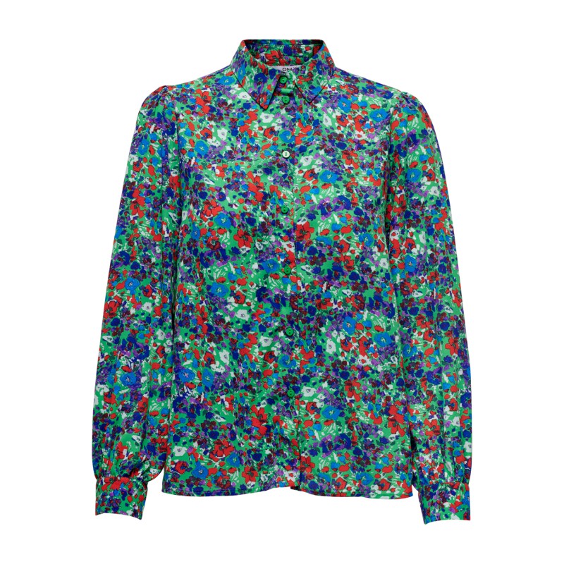 ONLY Abigail Life Langærmet Plikortærmete Shirt Ptm - Kelly Green