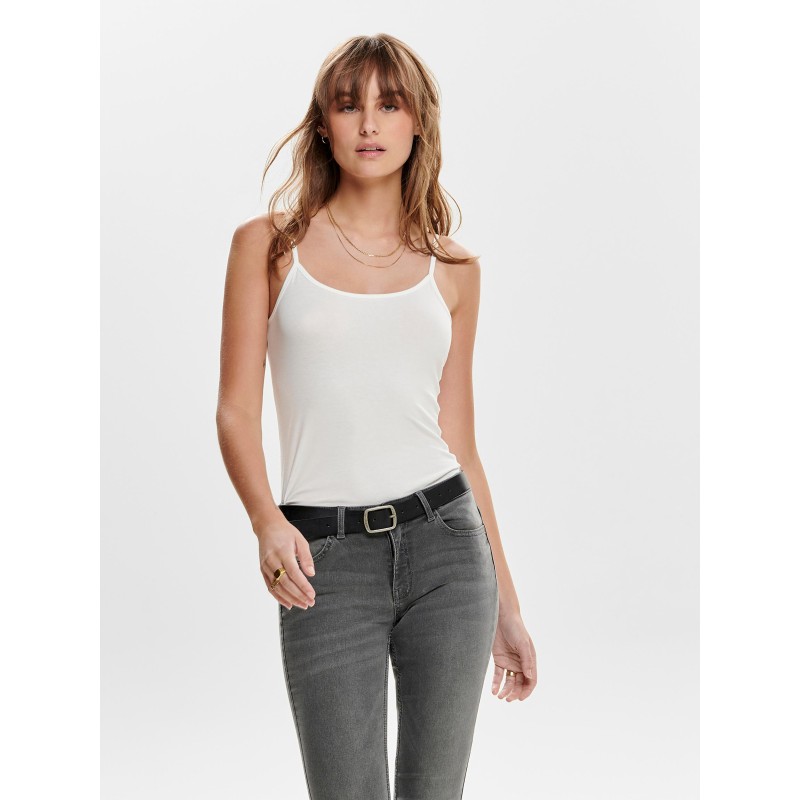 JDY Ava Singlet Top - Cloud Dancer