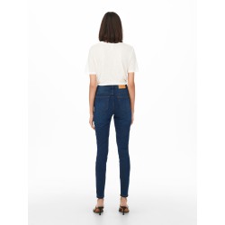JDY Tulga Højtaljet Skinny Jeans - Dark Blue Denim
