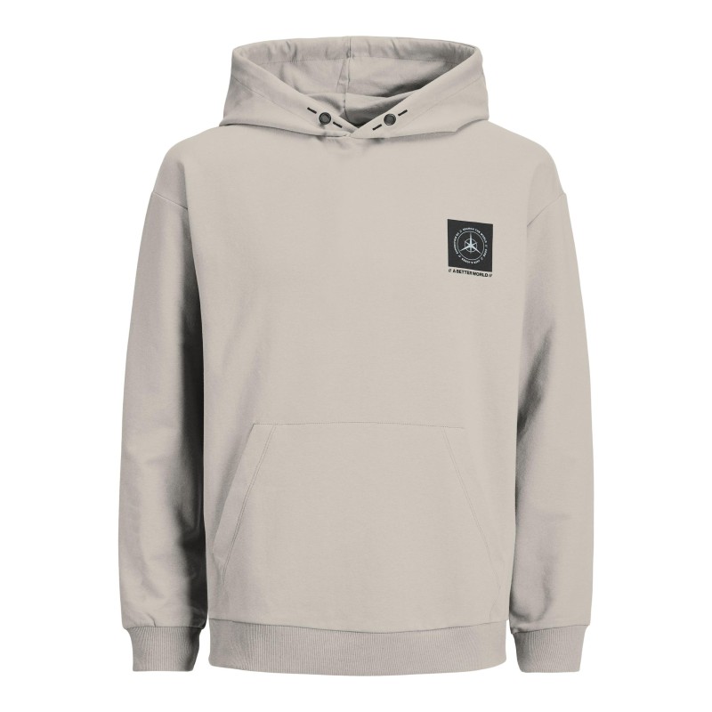 JACK & JONES JR Filo Sleeveprint Hoodie - Moonbeam