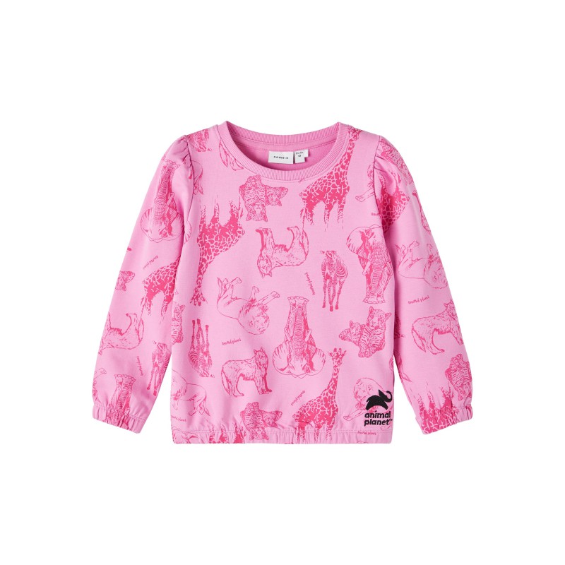 NAME IT Mini Animal Planet Sweatshirt - Cyclamen