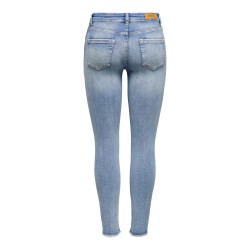 ONLY Blush Skinny Jeans Med Rå Kant - Light Blue Denim
