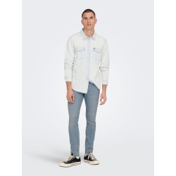 ONLY & SONS Loom Slim Jeans - Light Blue Denim