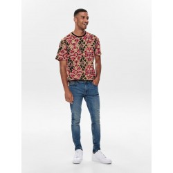 ONLY & SONS PERFORMANCE JEANS WASHED - BLUE DENIM