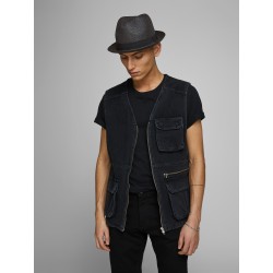 JACK & JONES Tim Straw Hat - Sort