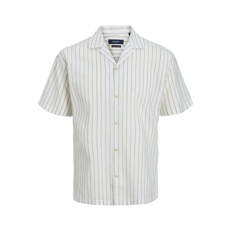 JACK & JONES Jprblusummer Linen Resort Shirt S/S Ps - Sand