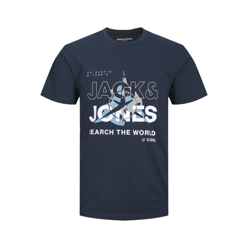 JACK & JONES Jcohunt Tee Kortærmet Crew Neck Pls - Navy Blazer