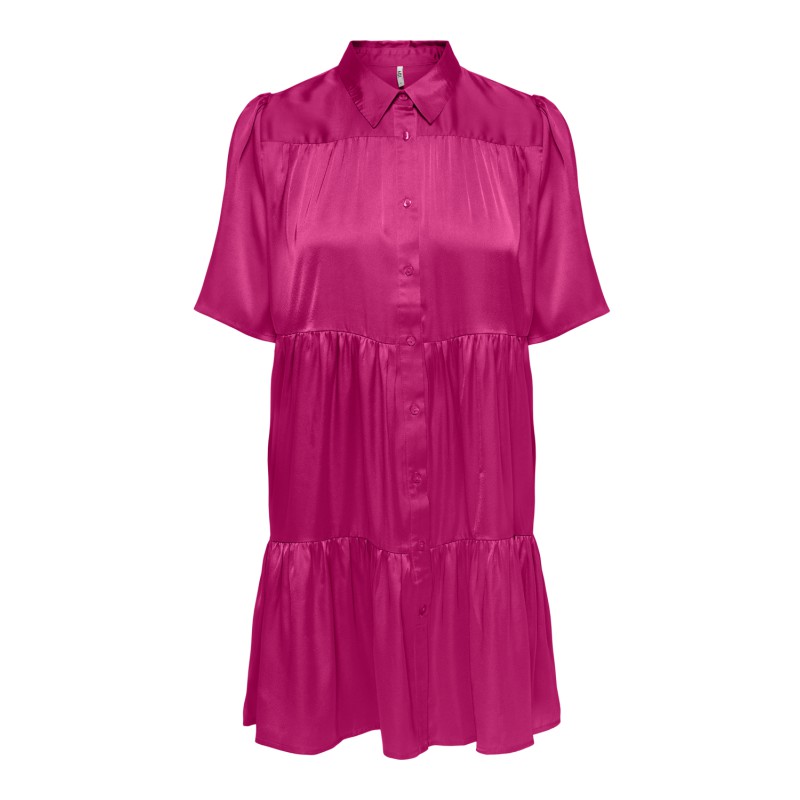 JDY Fifi 2/4 Layer Kjole Vævet - Festival Fuchsia